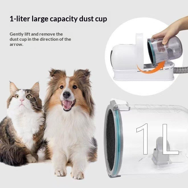 Pet hair trimmer showing the multi-functional grooming tool design