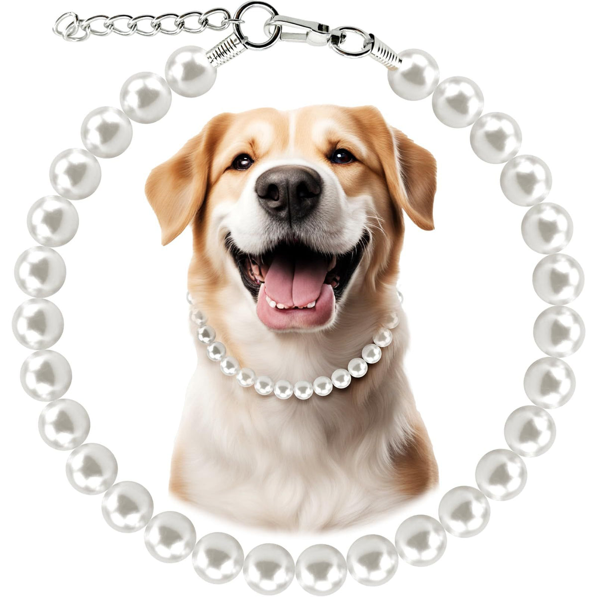 Big Paw large pearl dog necklace