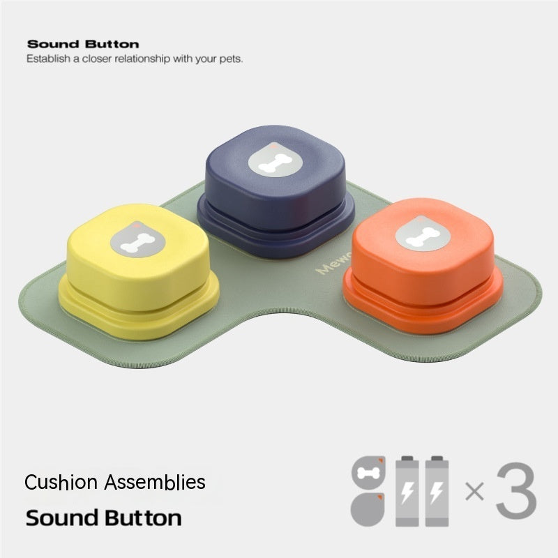 Pet communication button in one of four available colours