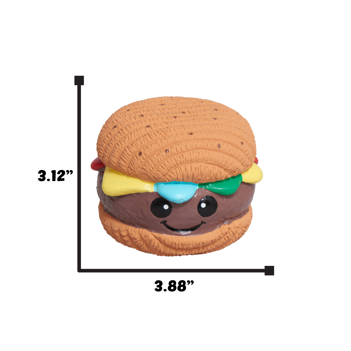  Big Buns Foodies Hamburger Ruff-Tex Latex Ball Dog Toy