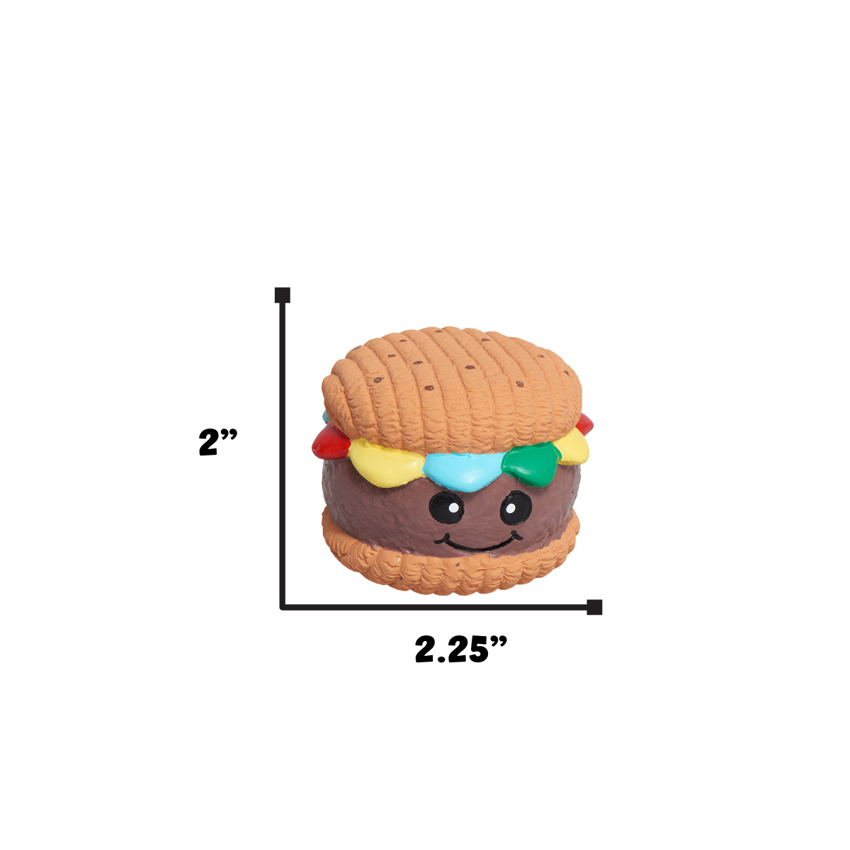  Big Buns Foodies Hamburger Ruff-Tex Latex Ball Dog Toy