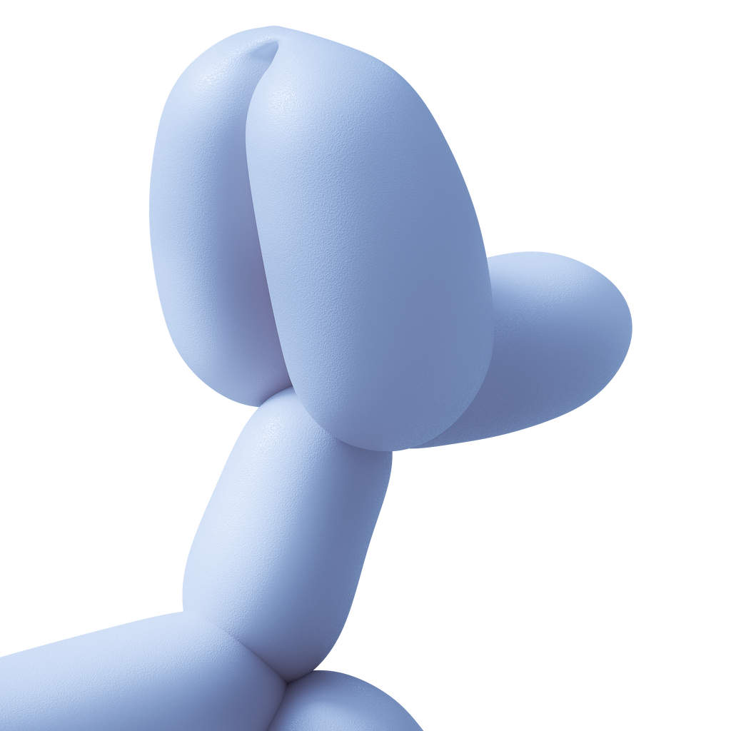 Balloon Dog Toy Blue for dogs