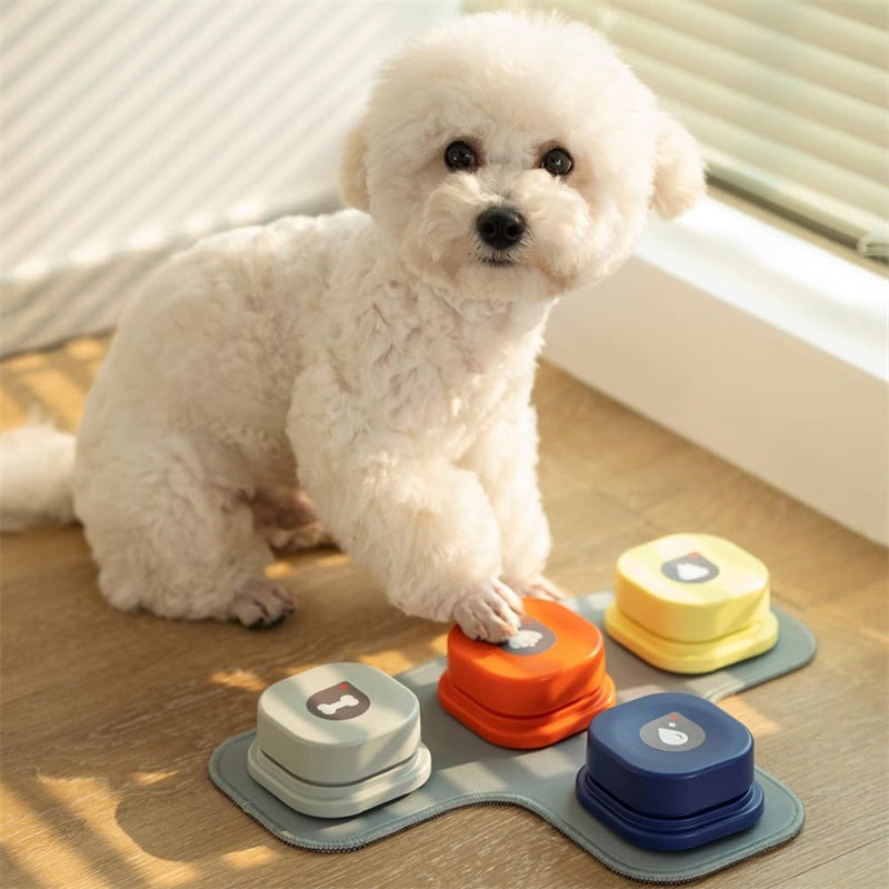 Pet communication button in one of four available colours
