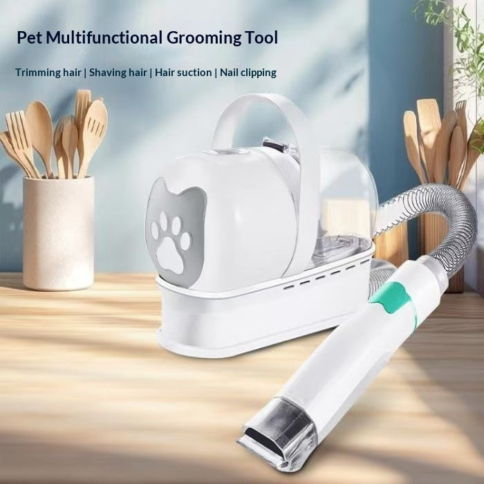 Pet hair trimmer showing the multi-functional grooming tool design