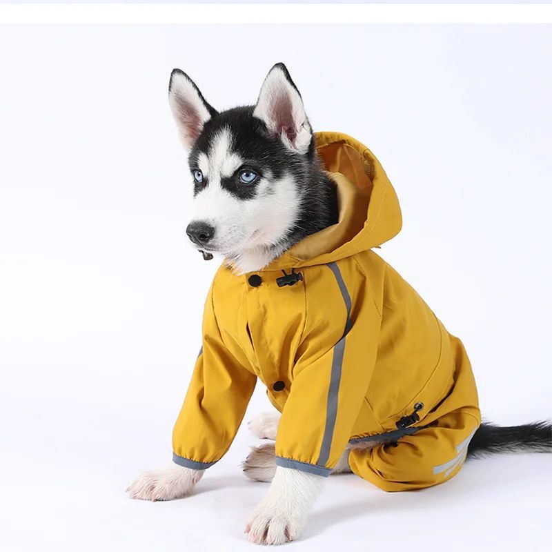 Waterproof dog raincoat four-legged design