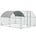 Walk in chicken run with galvanised frame for backyard poultry