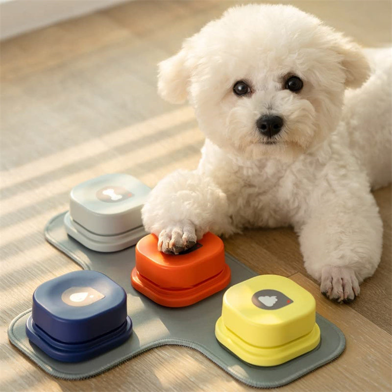 Pet communication button in one of four available colours