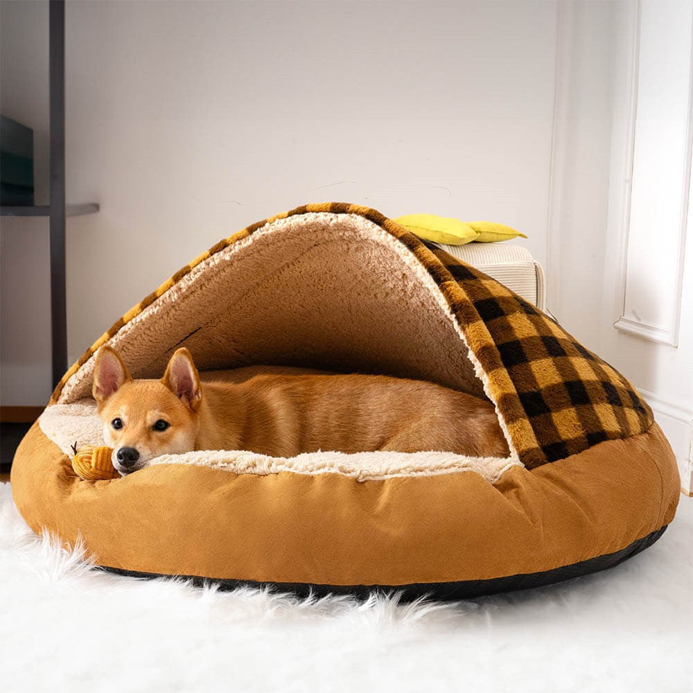 Plush dog bed nest for dogs and cats