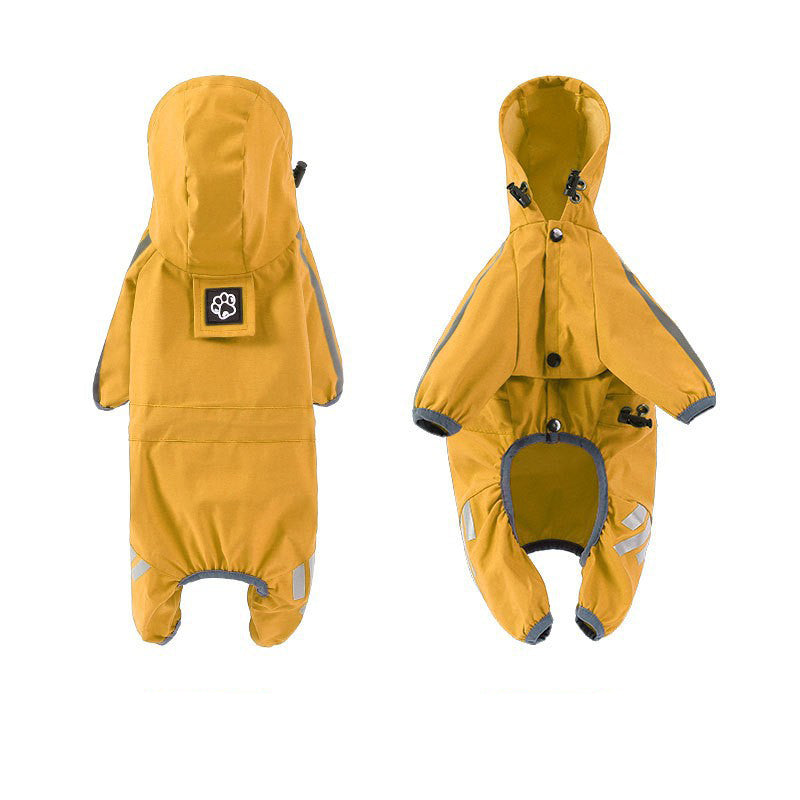 Waterproof dog raincoat four-legged design