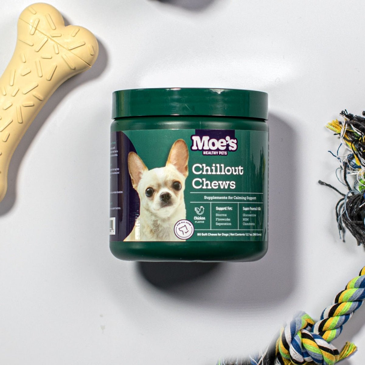 Chillout Chews for Dogs product packaging