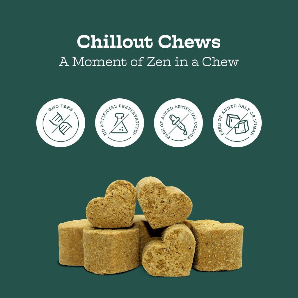 Chillout Chews for Dogs product packaging