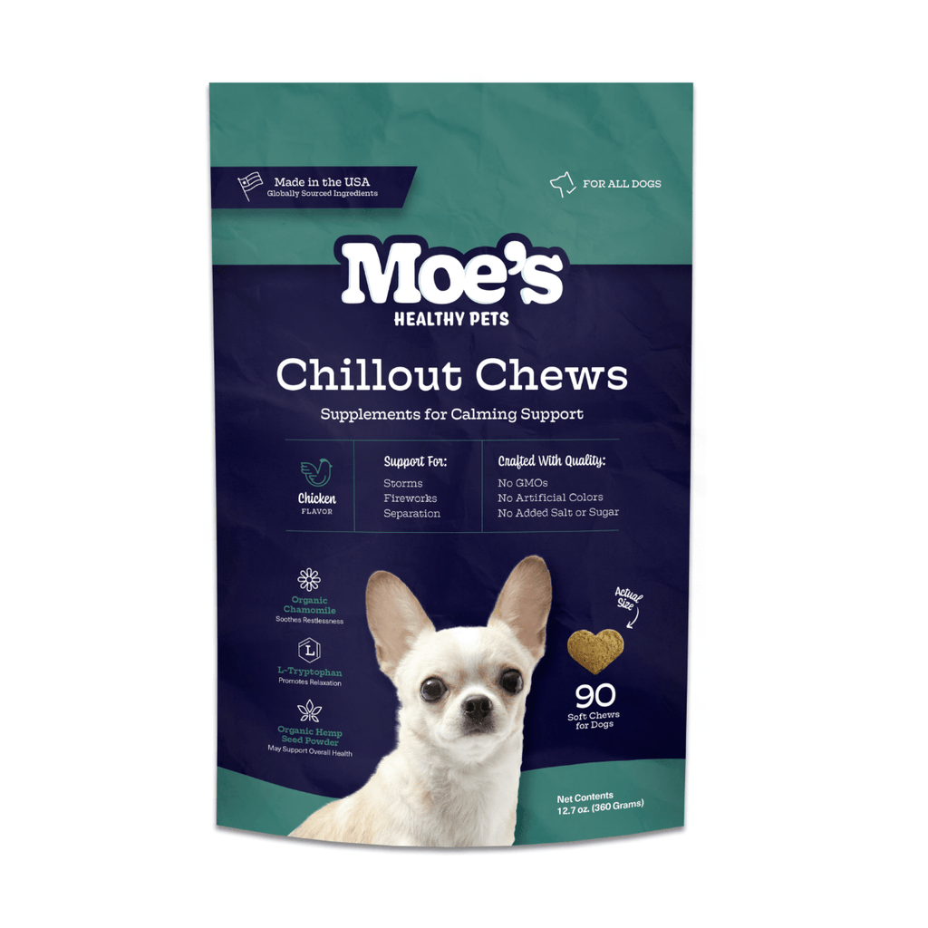 Chillout Chews for Dogs product packaging