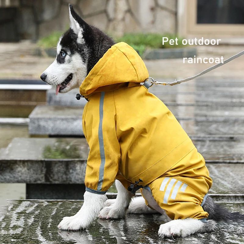 Waterproof dog raincoat four-legged design