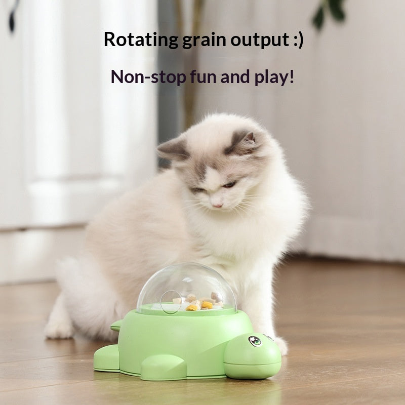 Puzzle pet feeder with a little turtle-shaped design