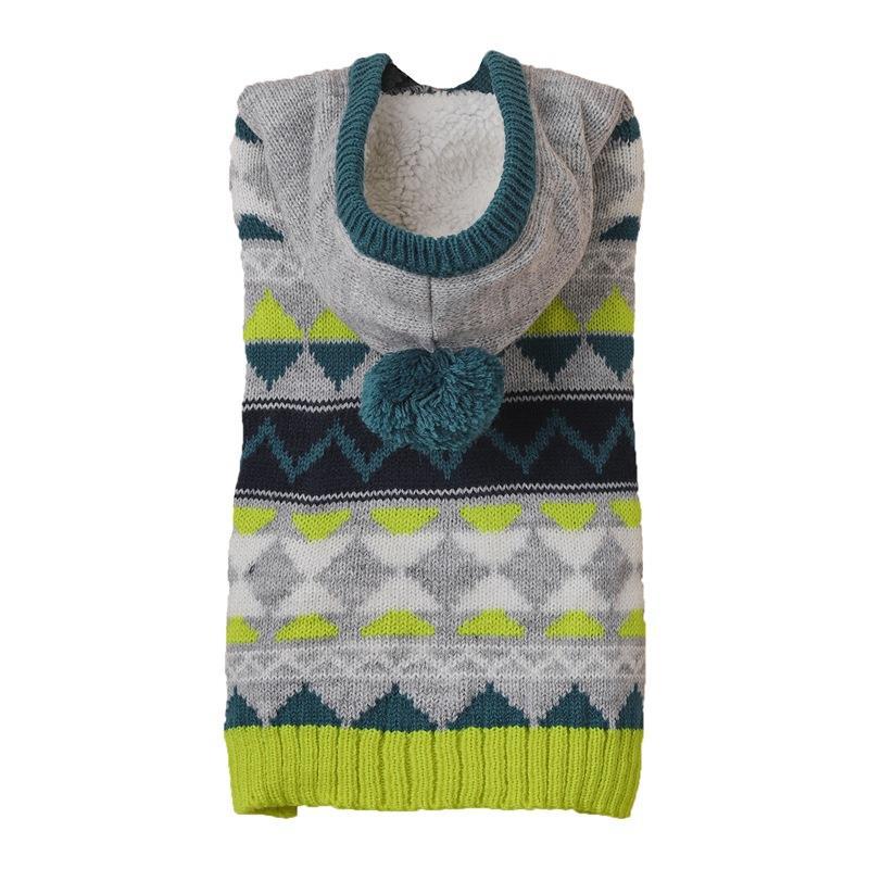 Diamond pattern pet sweater with a classic diamond design
