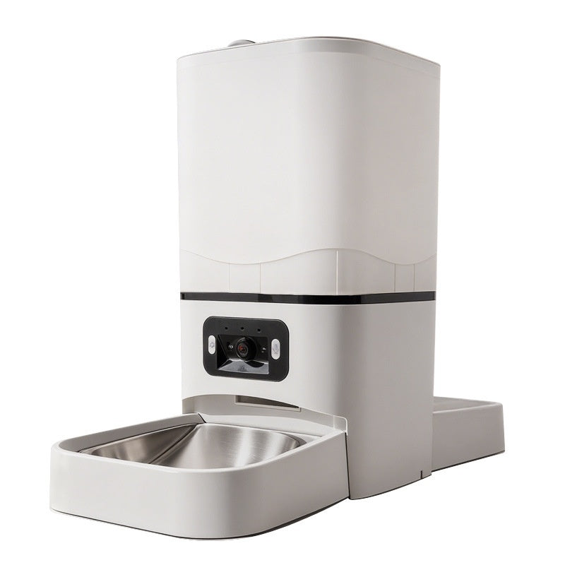 Automatic cat feeder with camera and 6L food storage container