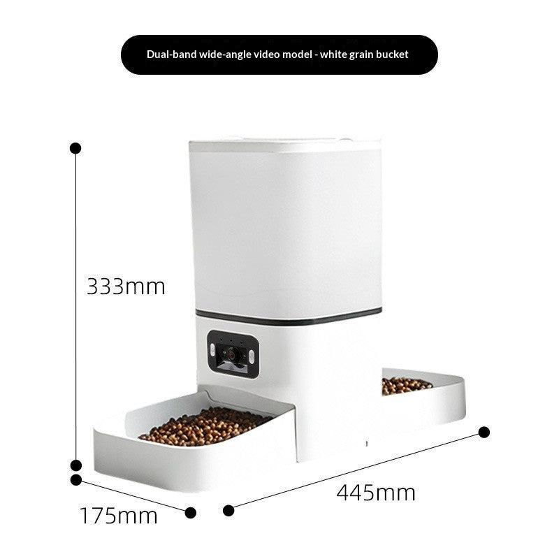 Automatic cat feeder with camera and 6L food storage container