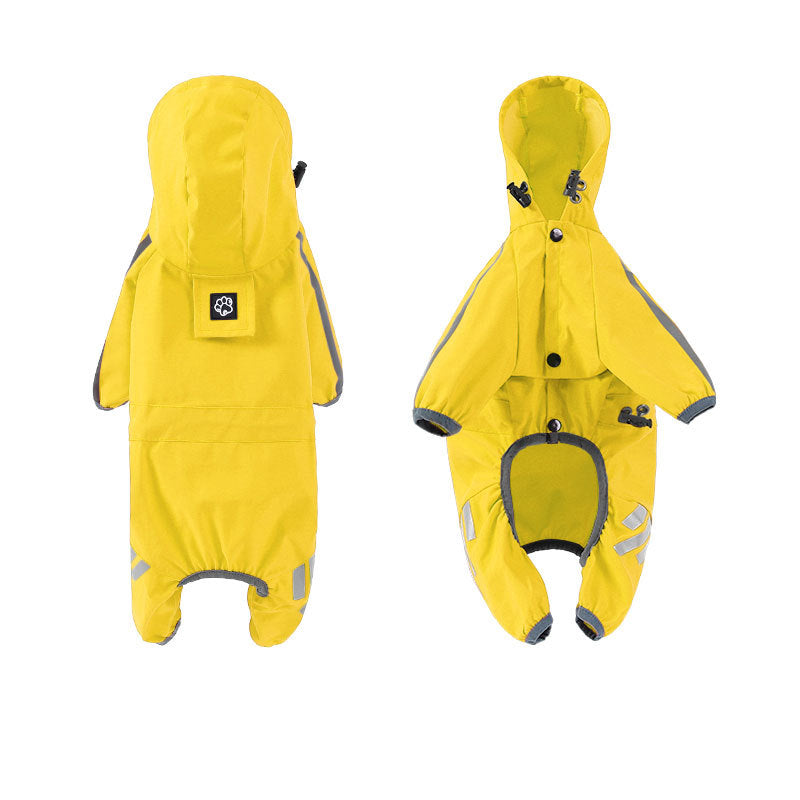 Waterproof dog raincoat four-legged design