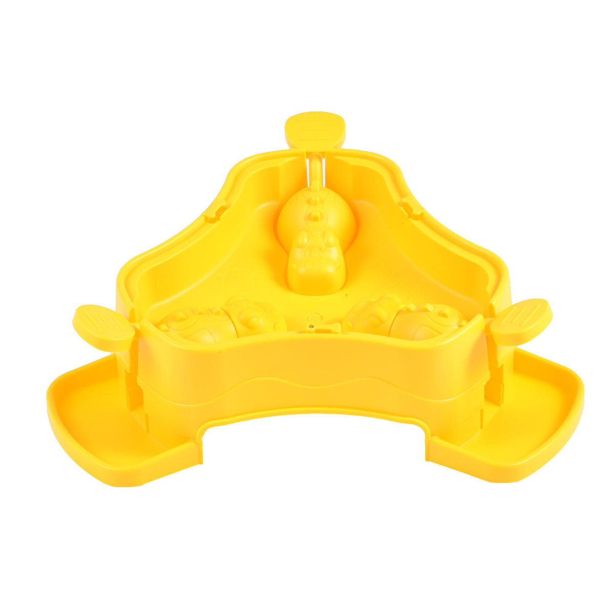 Pet slow feeder toy with a puzzle-style food dispensing design