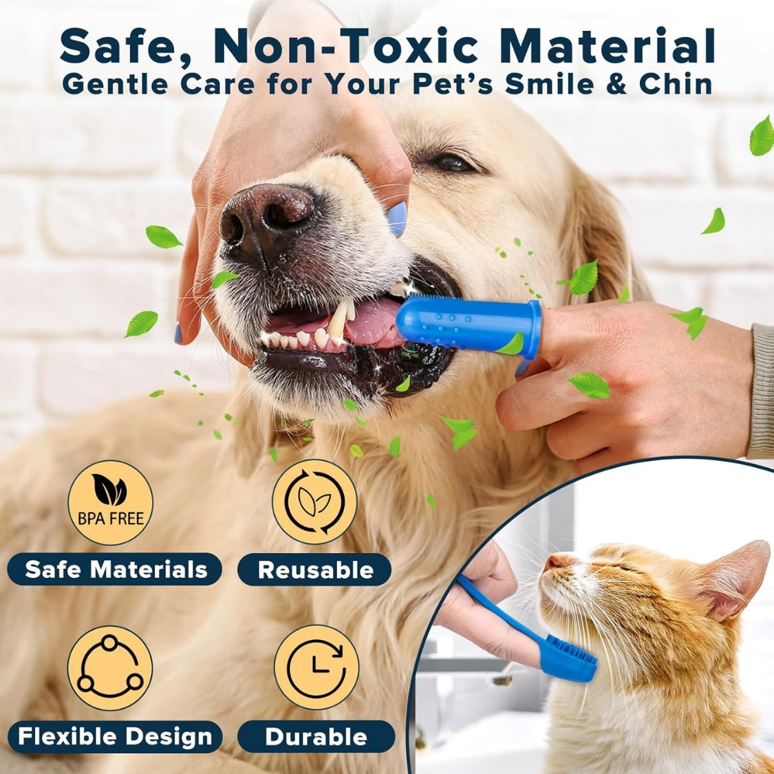 Dog grooming bath kit with six pet washing and grooming accessories