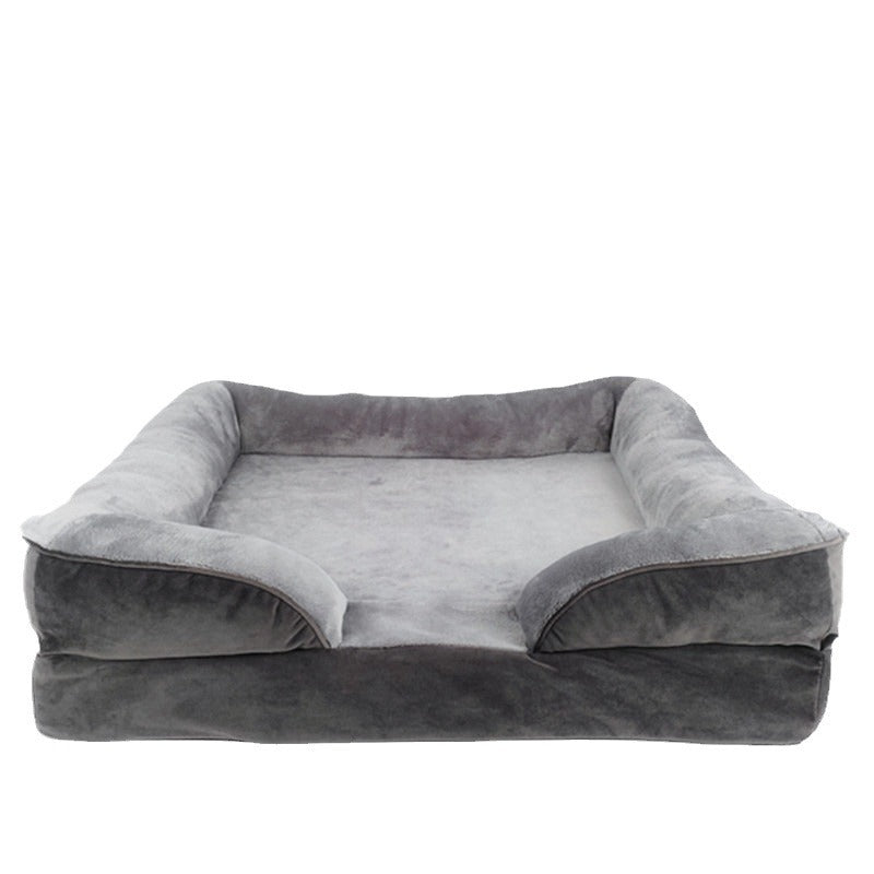 Plush dog sofa bed with a comfortable sofa-style design
