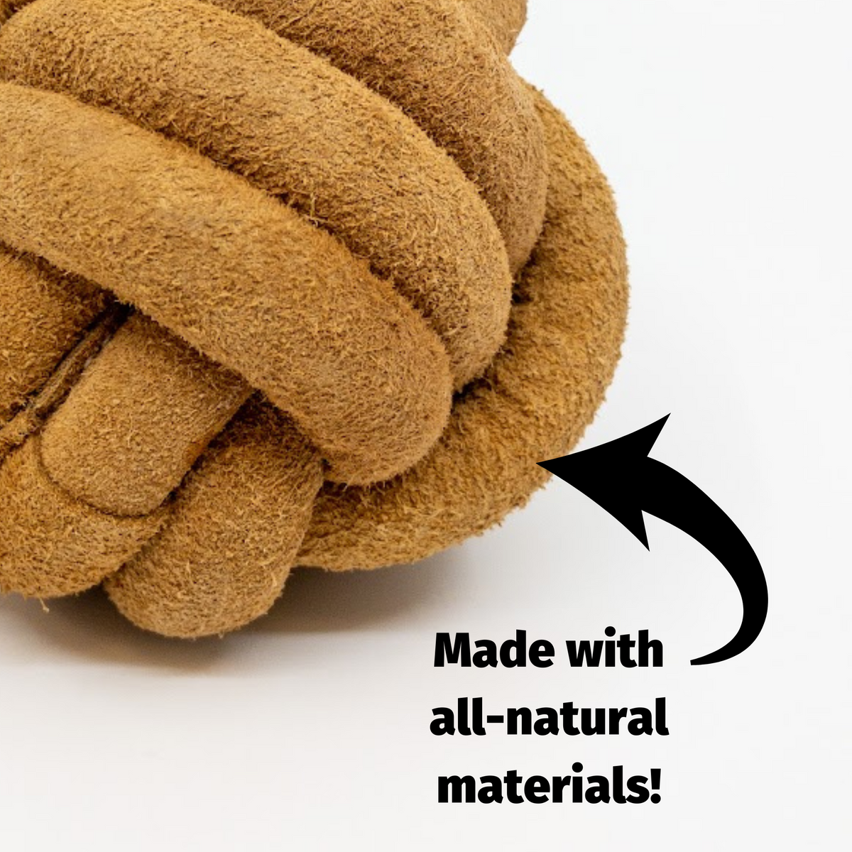 Huggle-Hide Natural Leather Ball Dog Toy 2 Pack